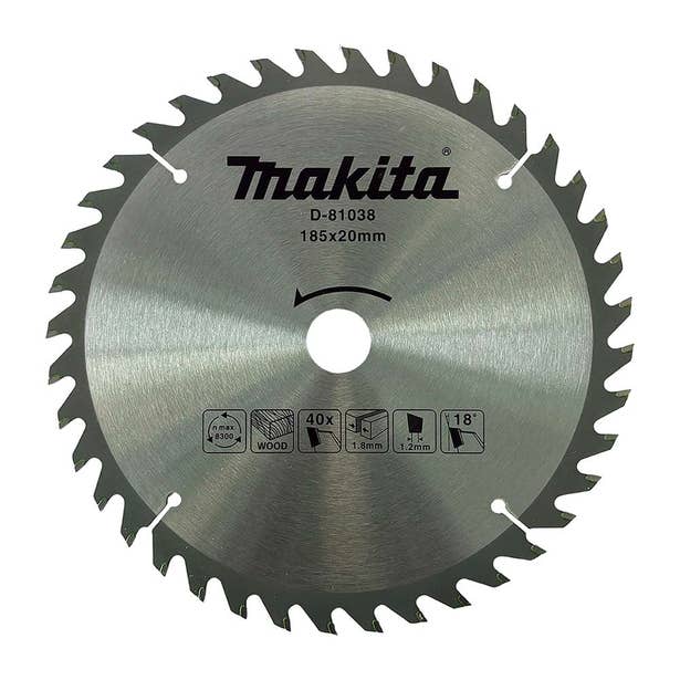 MAKITA 185mm x 20mm x 40T Economy TCT Saw Blade D-81038