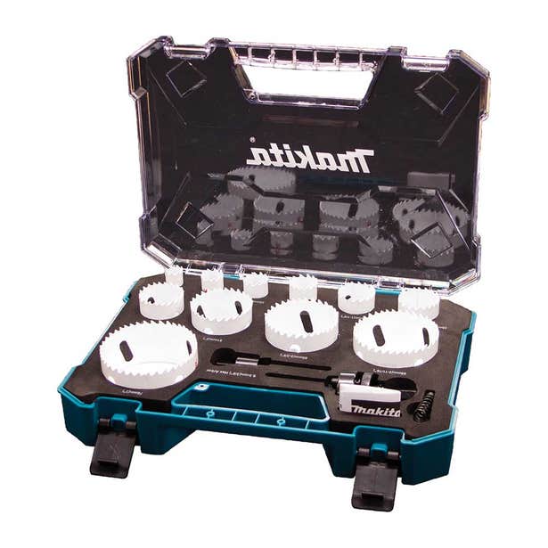 MAKITA 14 Piece 16-76mm Bi-Metal/Wood Plumber Holesaw Set D-82959