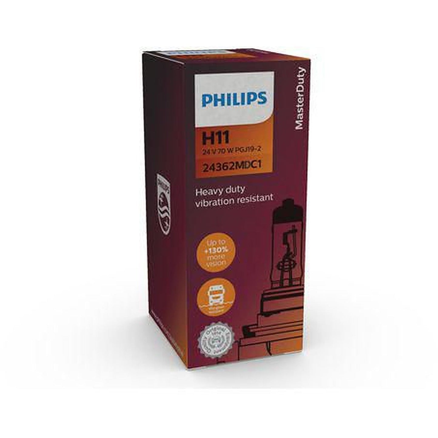 Philips H11 Headlight Bulb Masterduty 24V 70W Pgj192 1 Pce 24362MD
