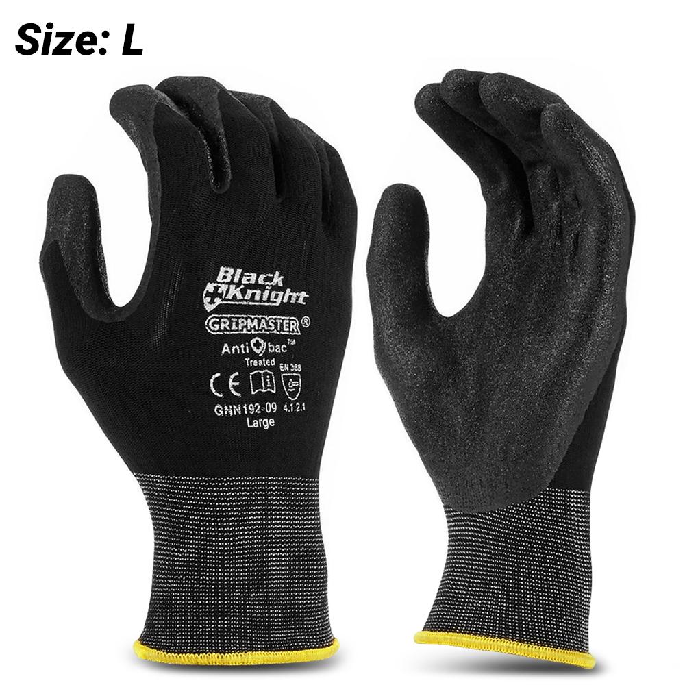Maxisafe GNN192-09 (GNN192-L) Large Black Knight Gripmaster Gloves