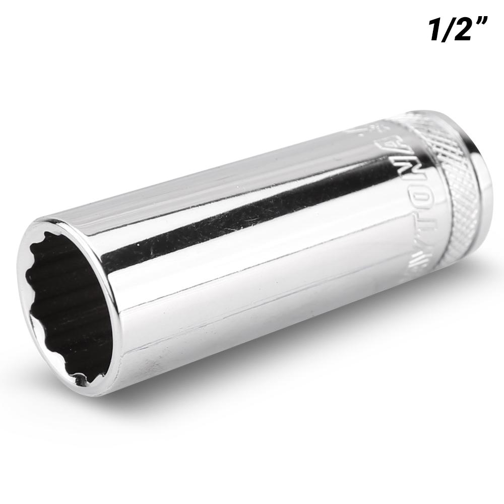 Daytona D1412IDS 1/4" Drive 12 Point 1/2" AF Imperial Deep Socket