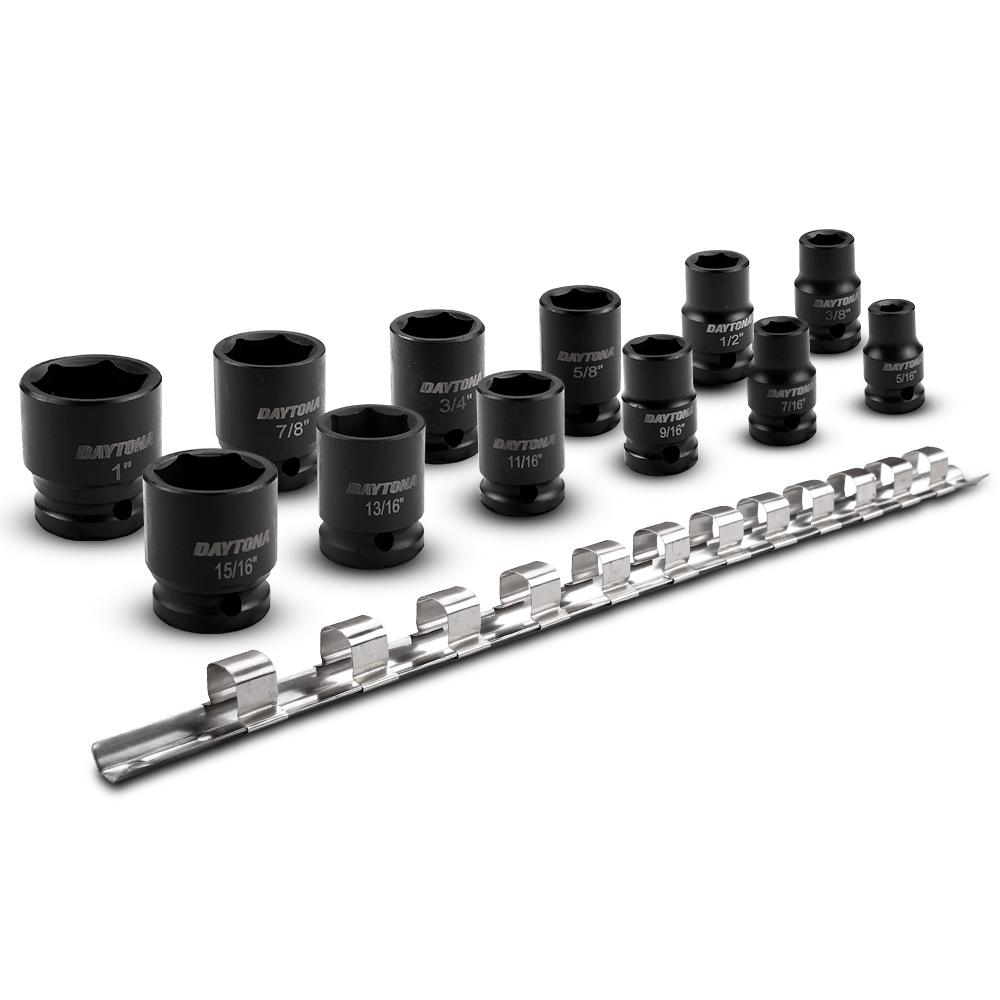 Daytona DIS12S 12pce 1/2" Drive Impact 5/16"-1" Imperial Socket Set