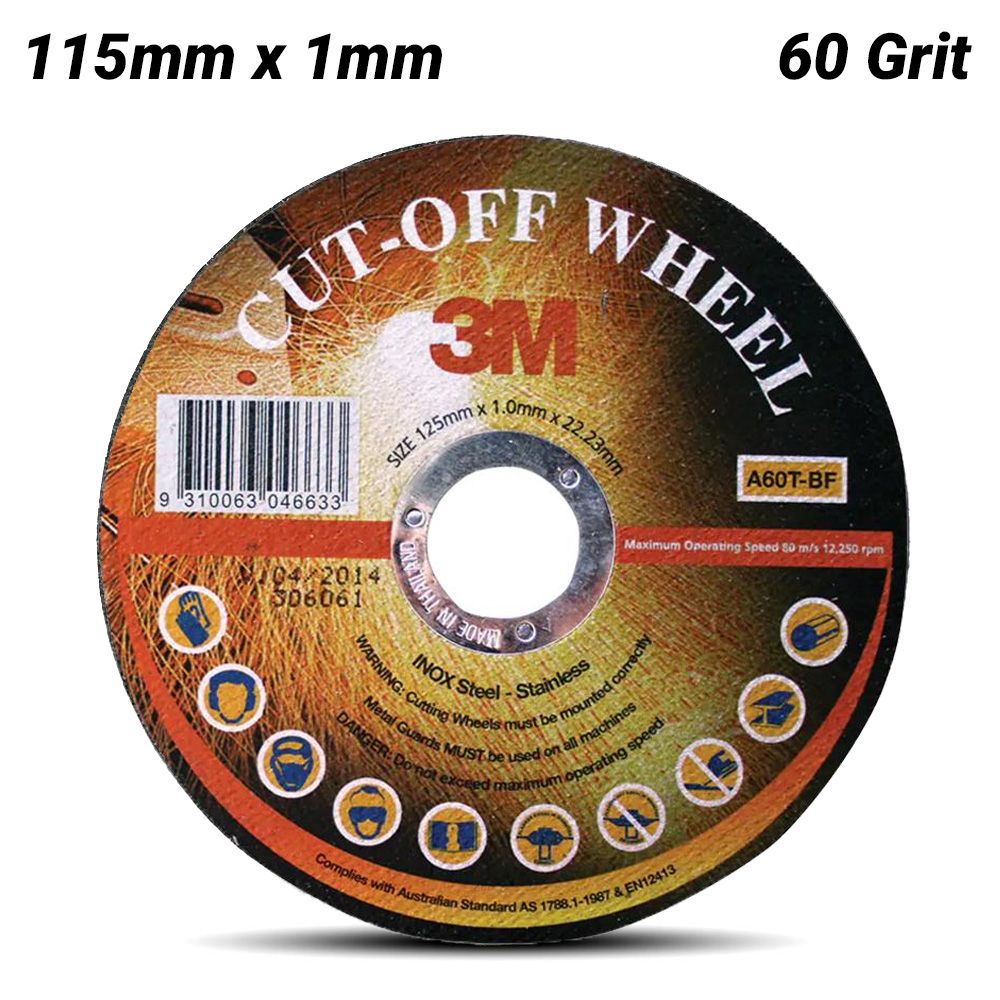 3M XC002062617 115mm x 1mm Grit 60 Thin Cut-Off Wheel