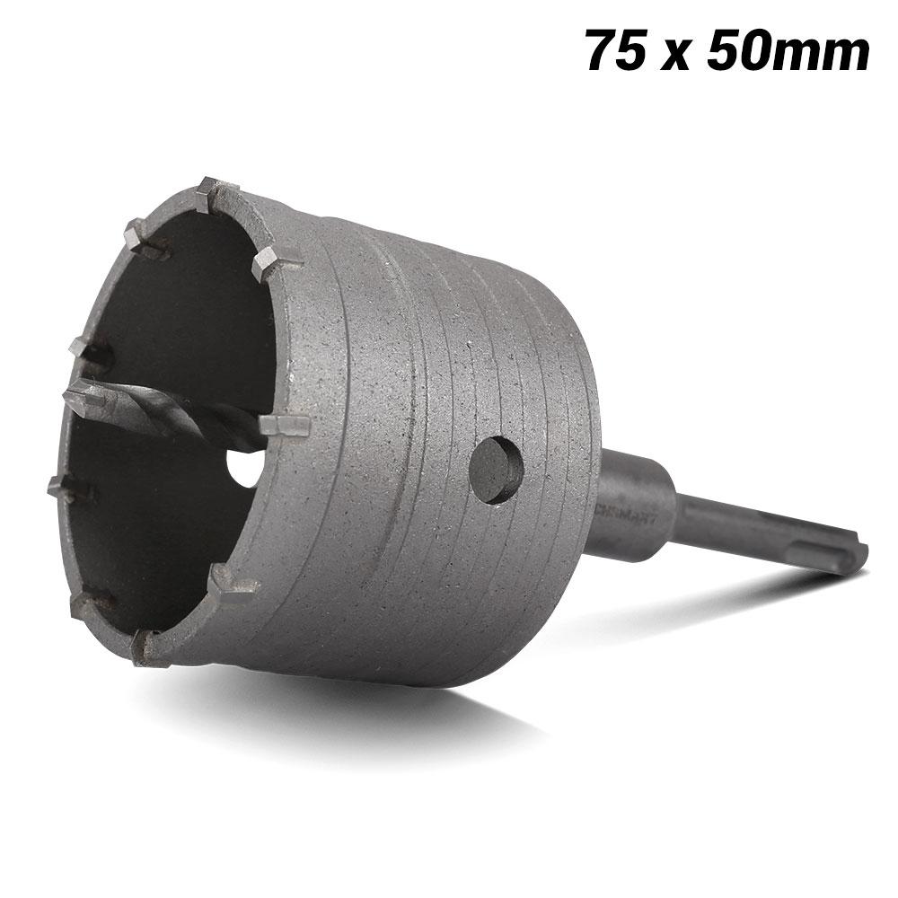 Techsmart THCT75 M16 75mm x 50mm SDS Plus TCT Hole Cutter Light Weight Core Bit