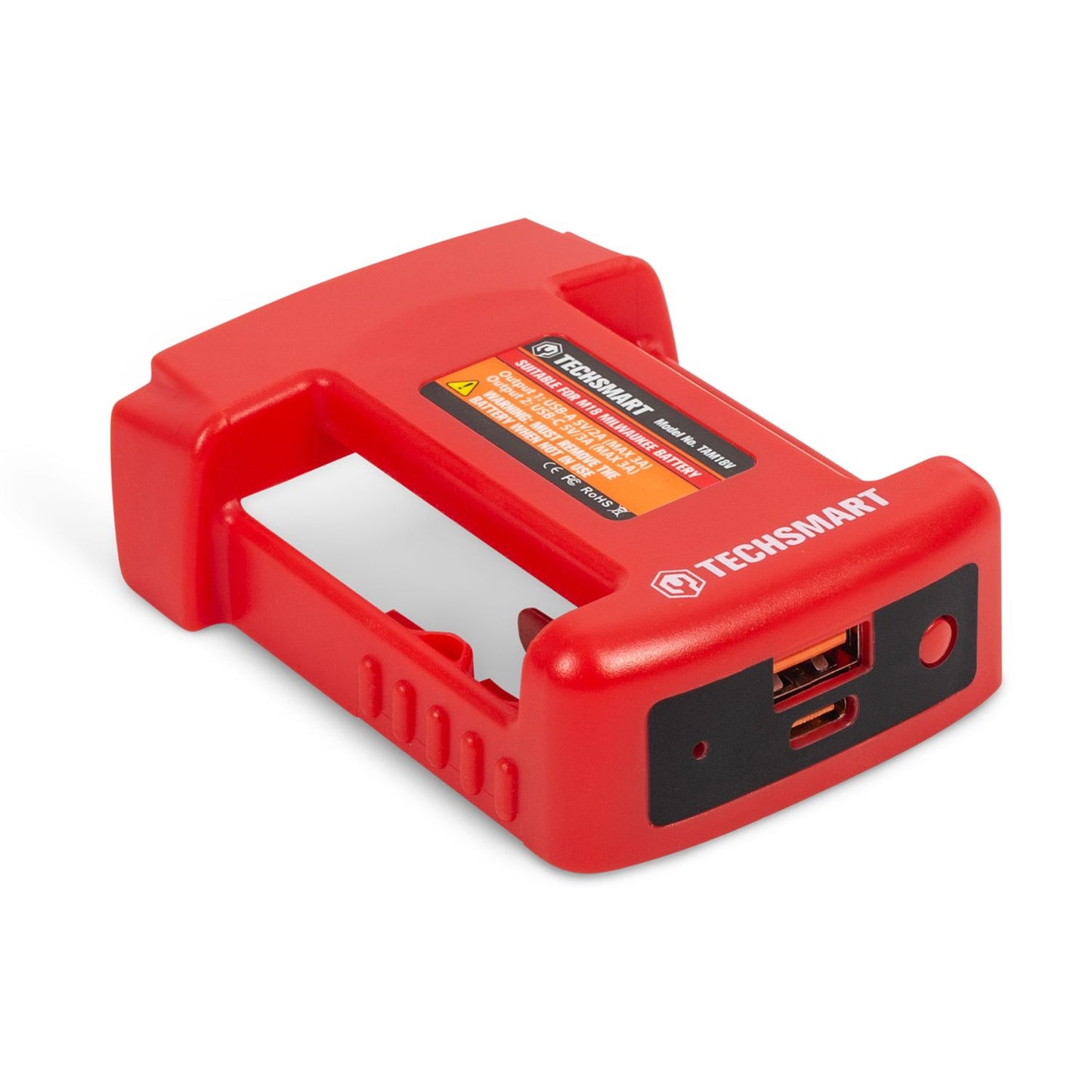 Techsmart TAM18V USB Charging Battery Adaptor to suit M18 Milwaukee Batteries