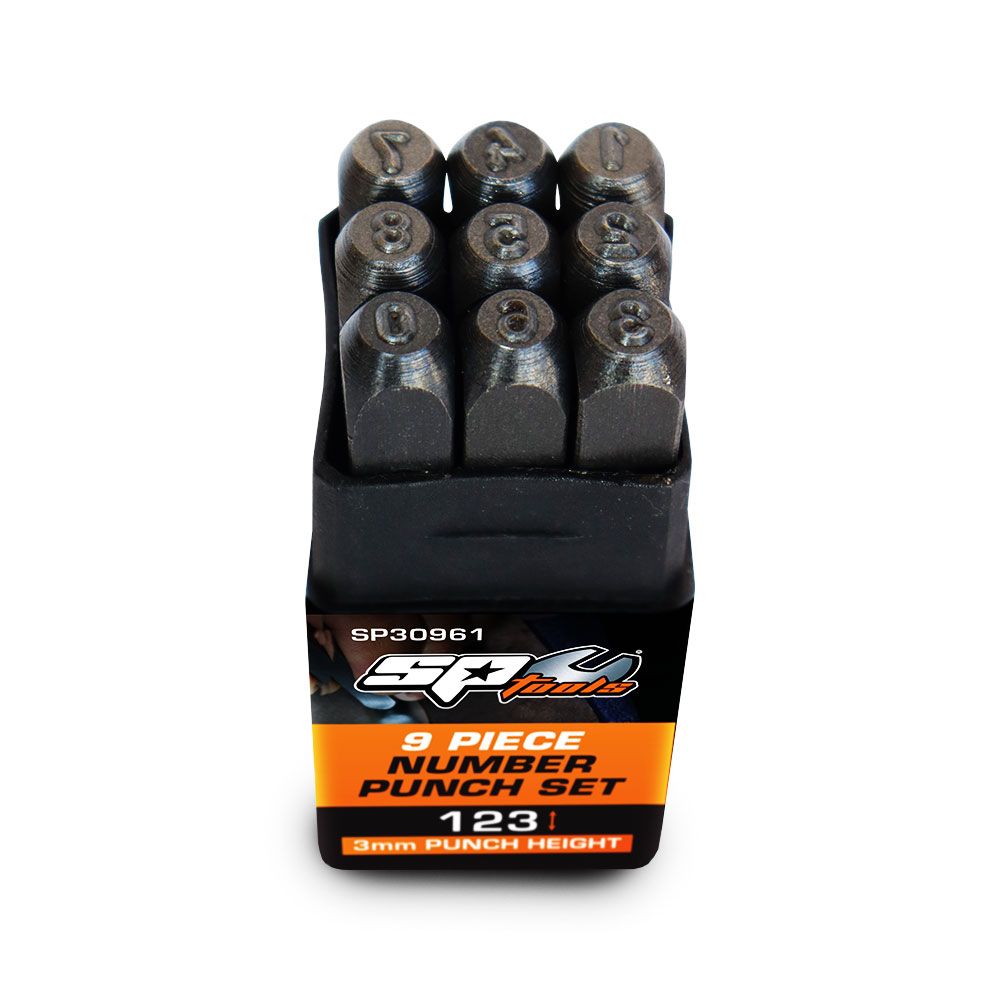 SP Tools SP30961 9pce Number Punch Set