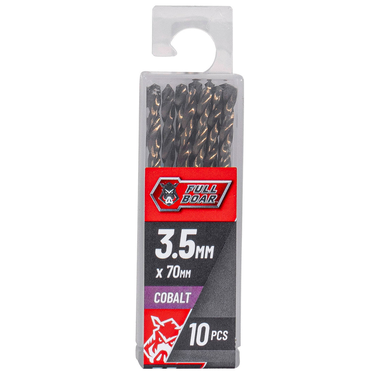 Full Boar 3.5mm M35 Cobalt Drill Bit - 10 Pack