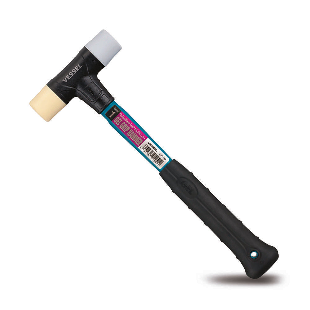 Vessel 77-10 (142091) 15Oz Rubber & Nylon Head Hammer with Soft Gel Grip