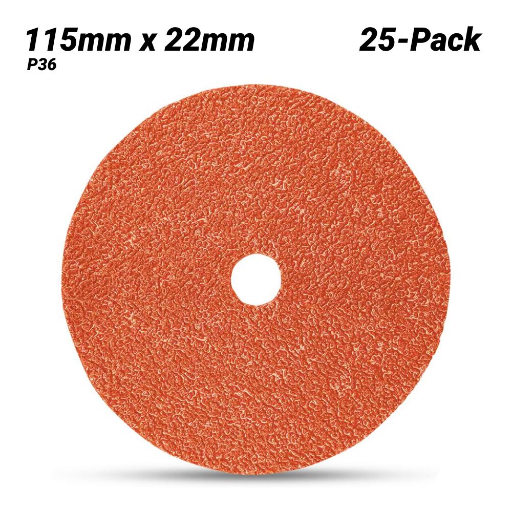 3M 7000045159 (60440229312) 25 Pack 115mm x 22mm Cubitron II 987C 36 Grit Fibre Disc