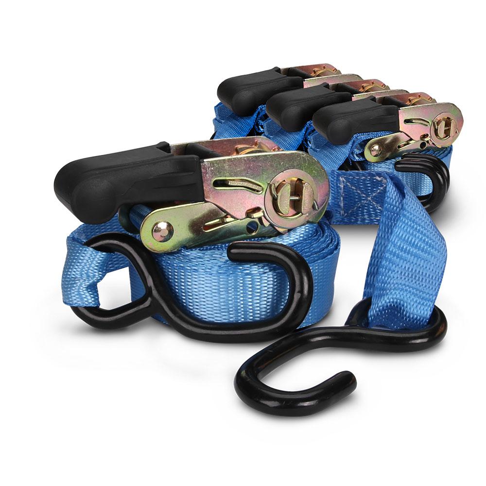 Climbrite STR4M 4-Pack 4m x 25mm Professional Ratchet Tie Down Straps