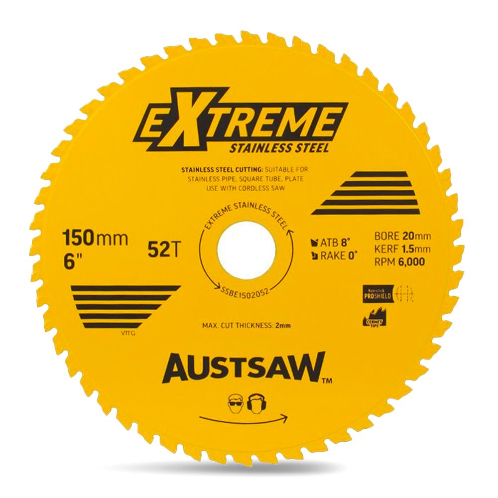 Austsaw SSBE1502052 50mm x 52T Extreme Stainless Steel Blade