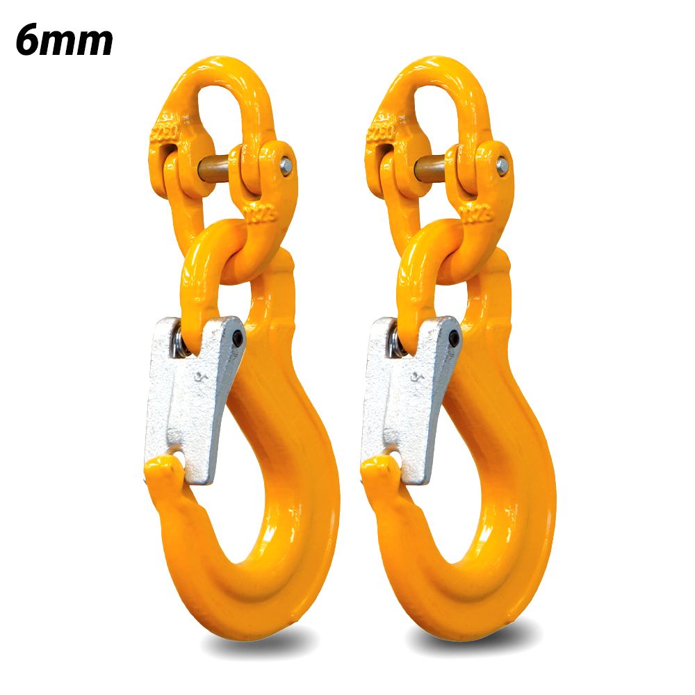 ITM TM9804-2000 2000kg 6mm to Suit 8mm Chain G80 Vehicle Chain Safety Hook Set