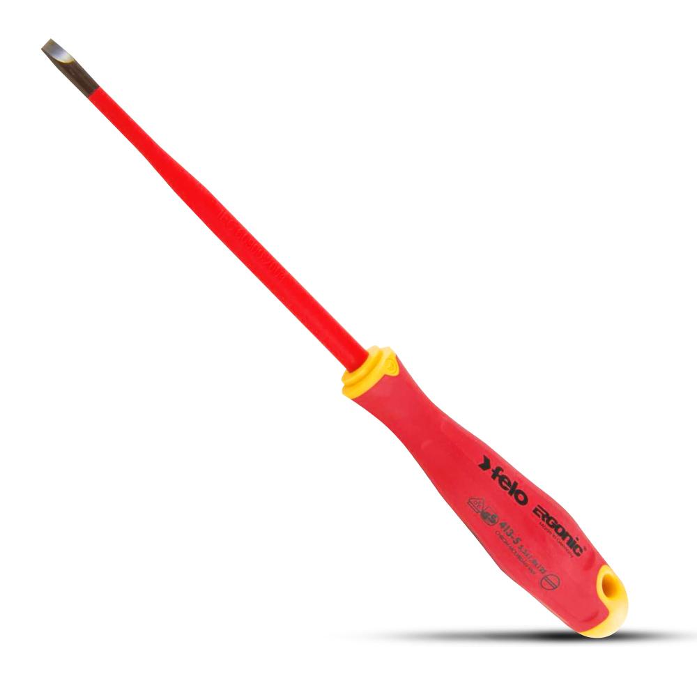 Felo 41395590 5.5mm x 125mm Ergonic Slimline VDE Slotted Screwdriver