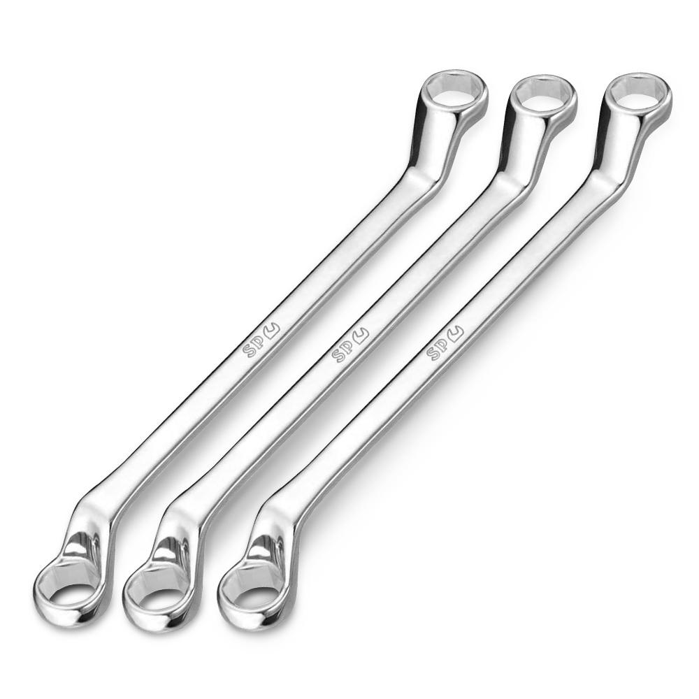 SP Tools SP10423 3pce 75° Offset 6 Point Metric/SAE Brake Bleeder Ring Spanner Set