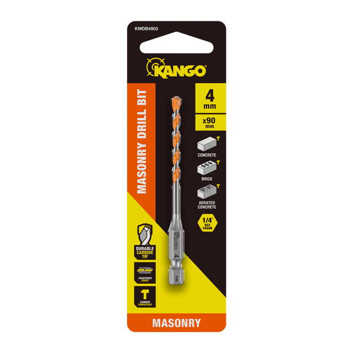 Kango 4 x 90mm 1/4" Masonry Drill Bit
