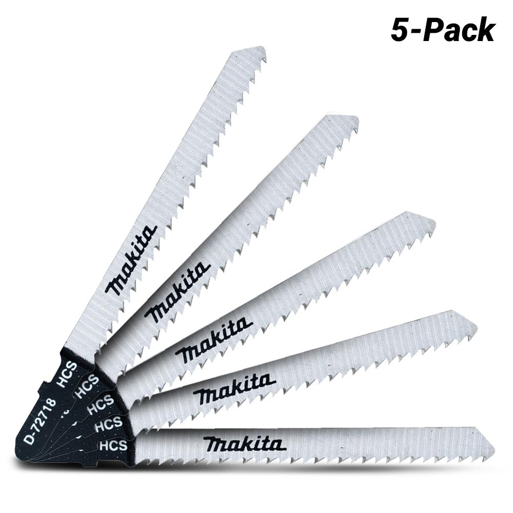 Makita D-72718 5-Pack 100mm 9TPI Jigsaw Blade for Wood