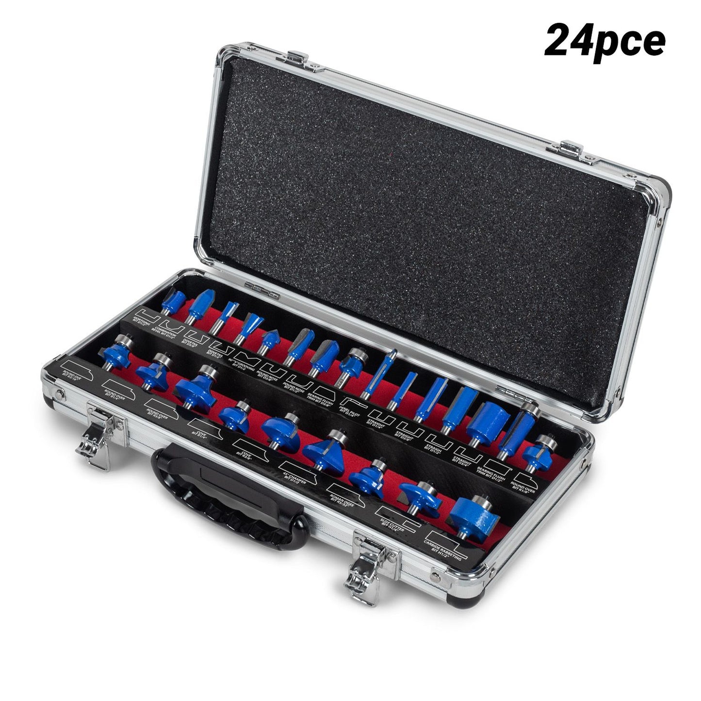 Techsmart TRBS24 24pce Shank Router Bit Set