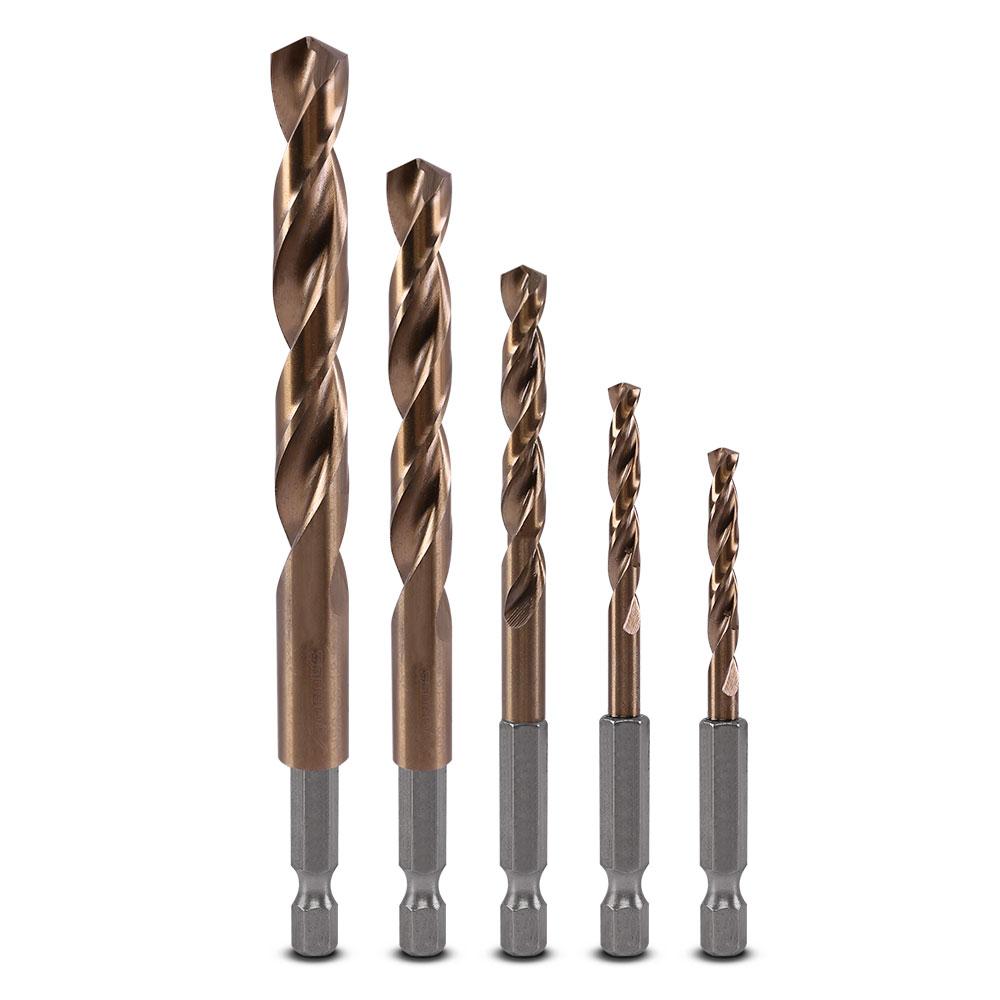 Xtorque XQ5PCE 5pce HSS Cobalt Quick Change Impact Drill Bit Set