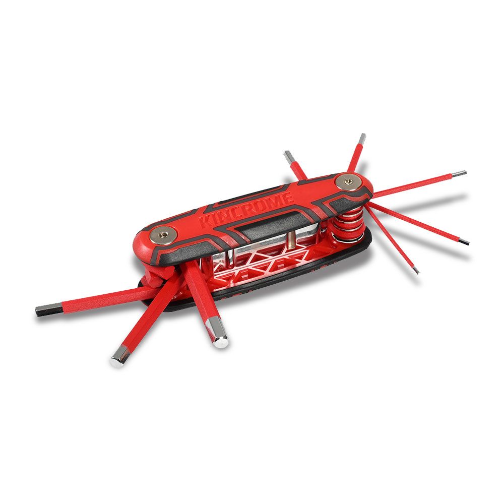 Kincrome K5391 8pce Folding Hex Key Set Imperial - Red