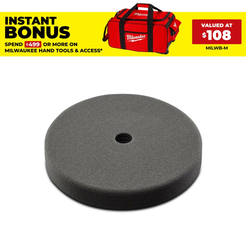 Milwaukee 903237001 (49362783) 180mm Black Foam Polishing Pad Suits M18FAP180