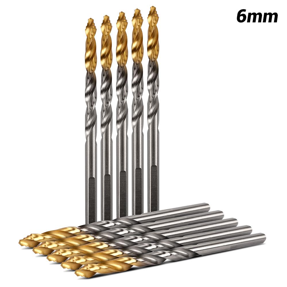 Xtorque XP10PK6MM Platinum 10-Pack 6mm x 90mm HSS M2 Sharkstep Drill Bits Set