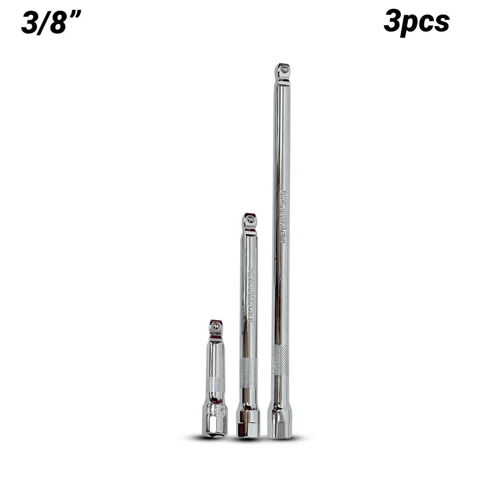 Daytona DWEH338 3pcs 3/8" Drive 75-250mm Wobble  Hex Nut End Extension Bar Set