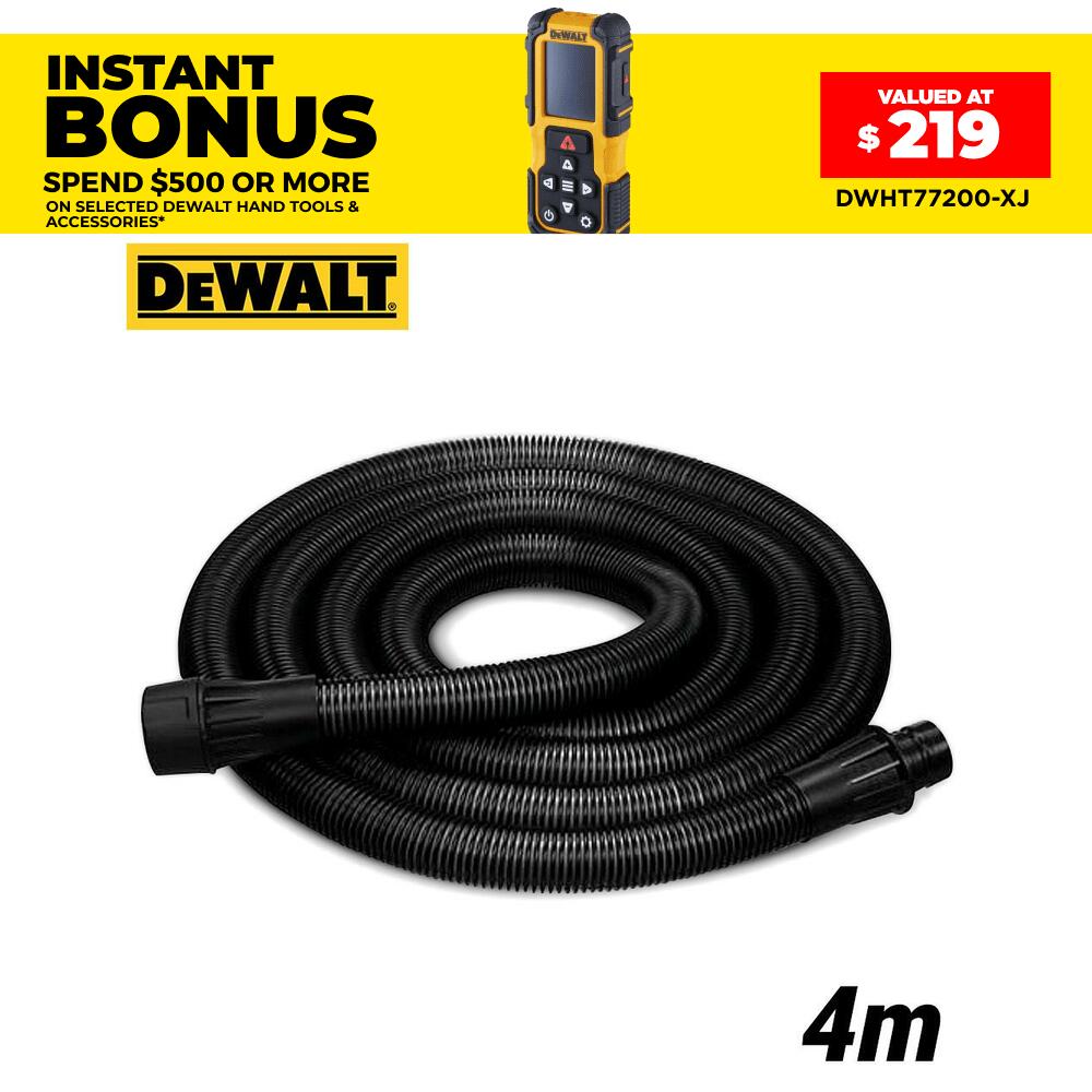 DeWalt DWV9316-XJ 4m Anti-Static Dust Extractor Hose to suit DWV900L & DWV902M Vacuums