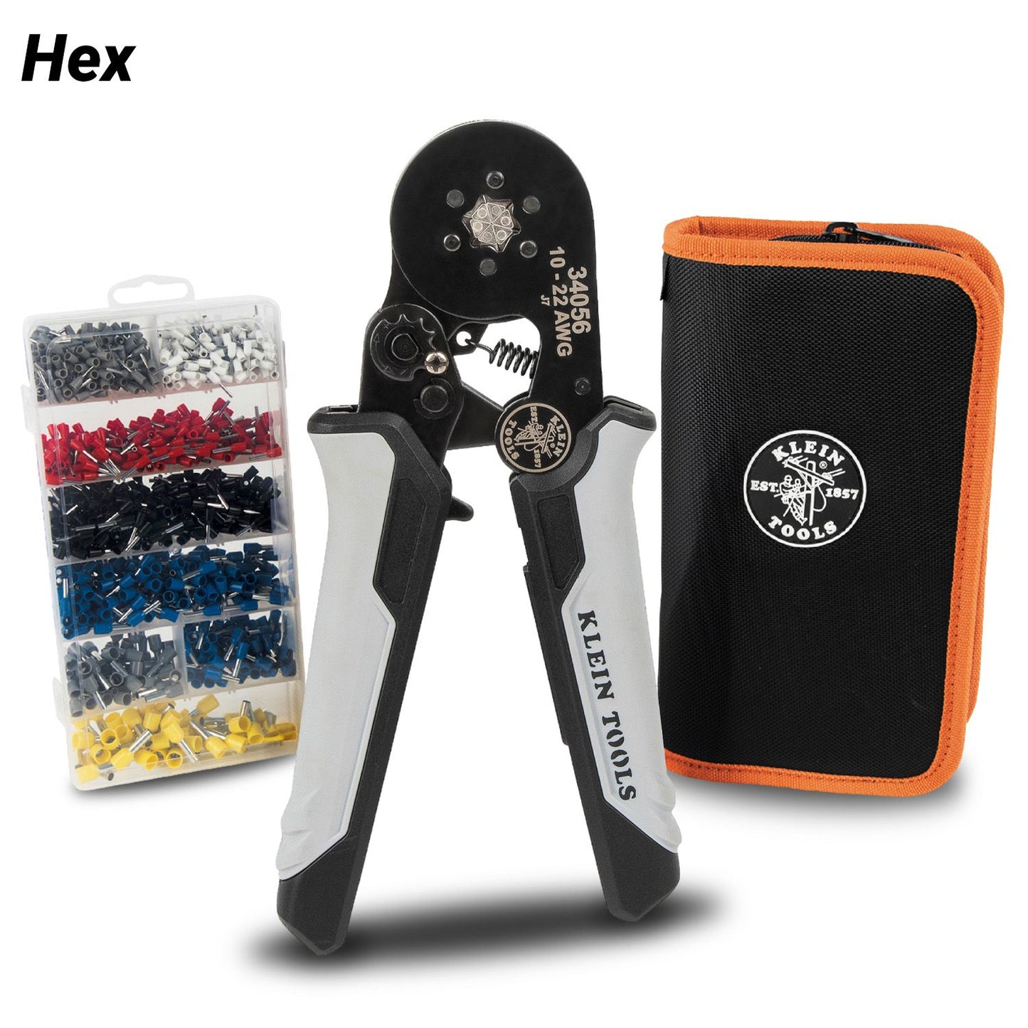 Klein A-34061 Ratcheting Ferrule Hex Crimper Set