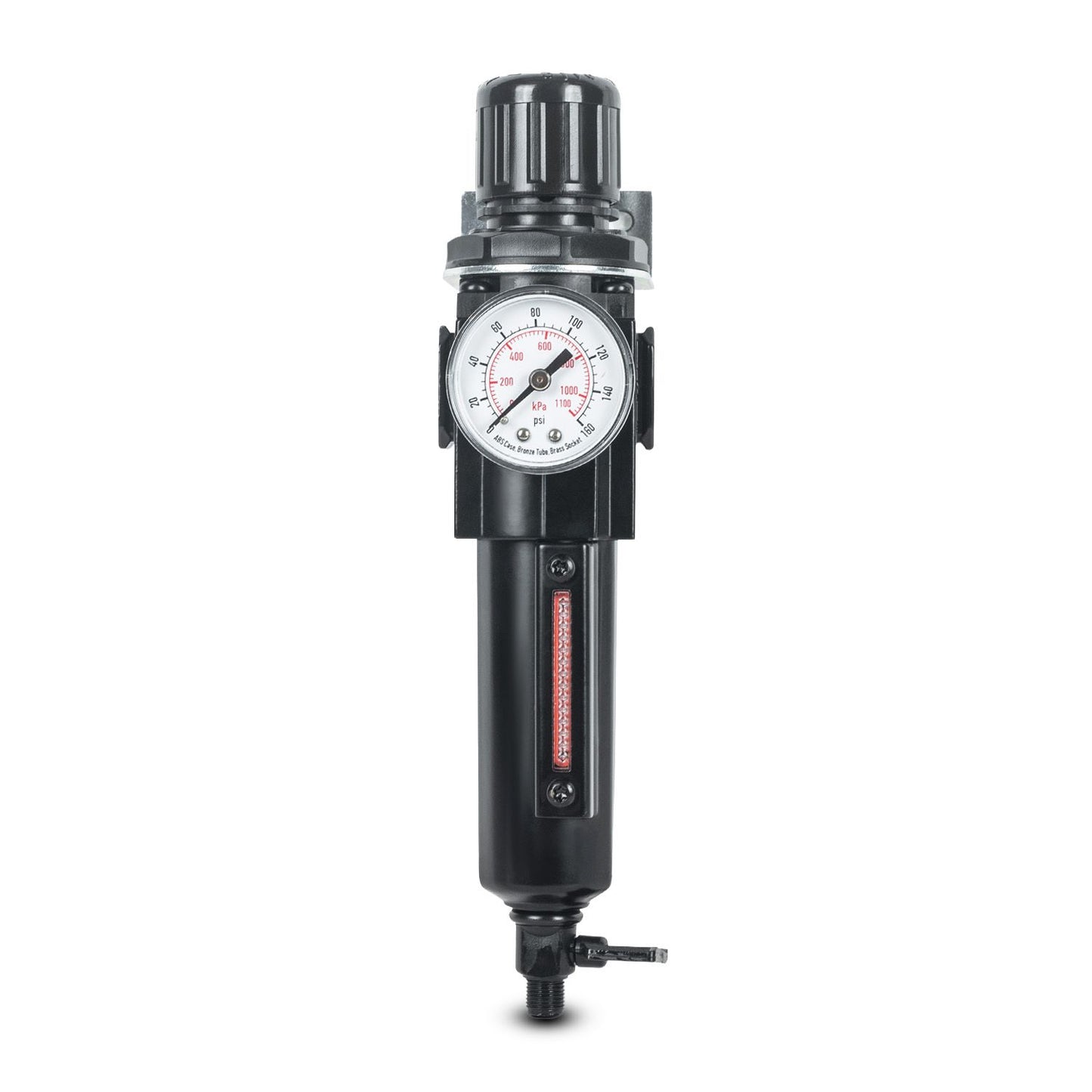 Chicago Air C14ALFM 1/4" Air Line Filter Regulator With Gauge & Mounting Bracket