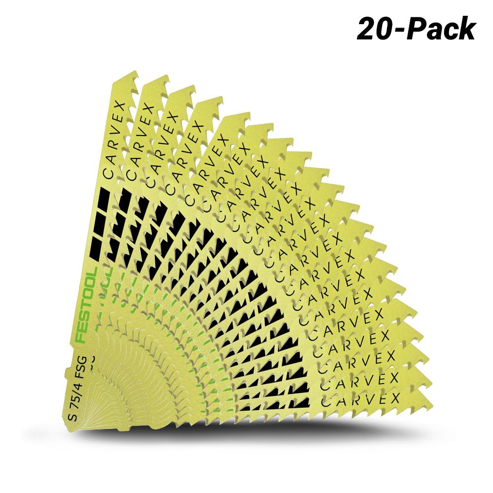Festool S 75/4 FSG/20 (204317) 20-Pack 74mm x 4mm Straight Cut Jigsaw Blade S