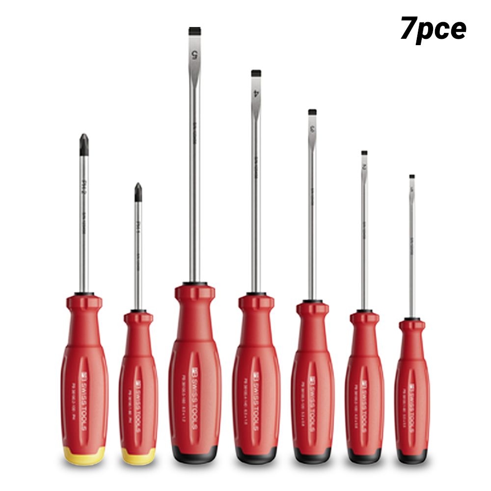 PB SWISS TOOLS PB38252.CBB 7pce SwissGrip Evo Slotted & Phillips Screwdriver Set
