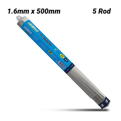 Cigweld BlueStrike Aluminium AL5356 Gas & TIG Rods 1.6mm x 500mm — 5 Rods 321326
