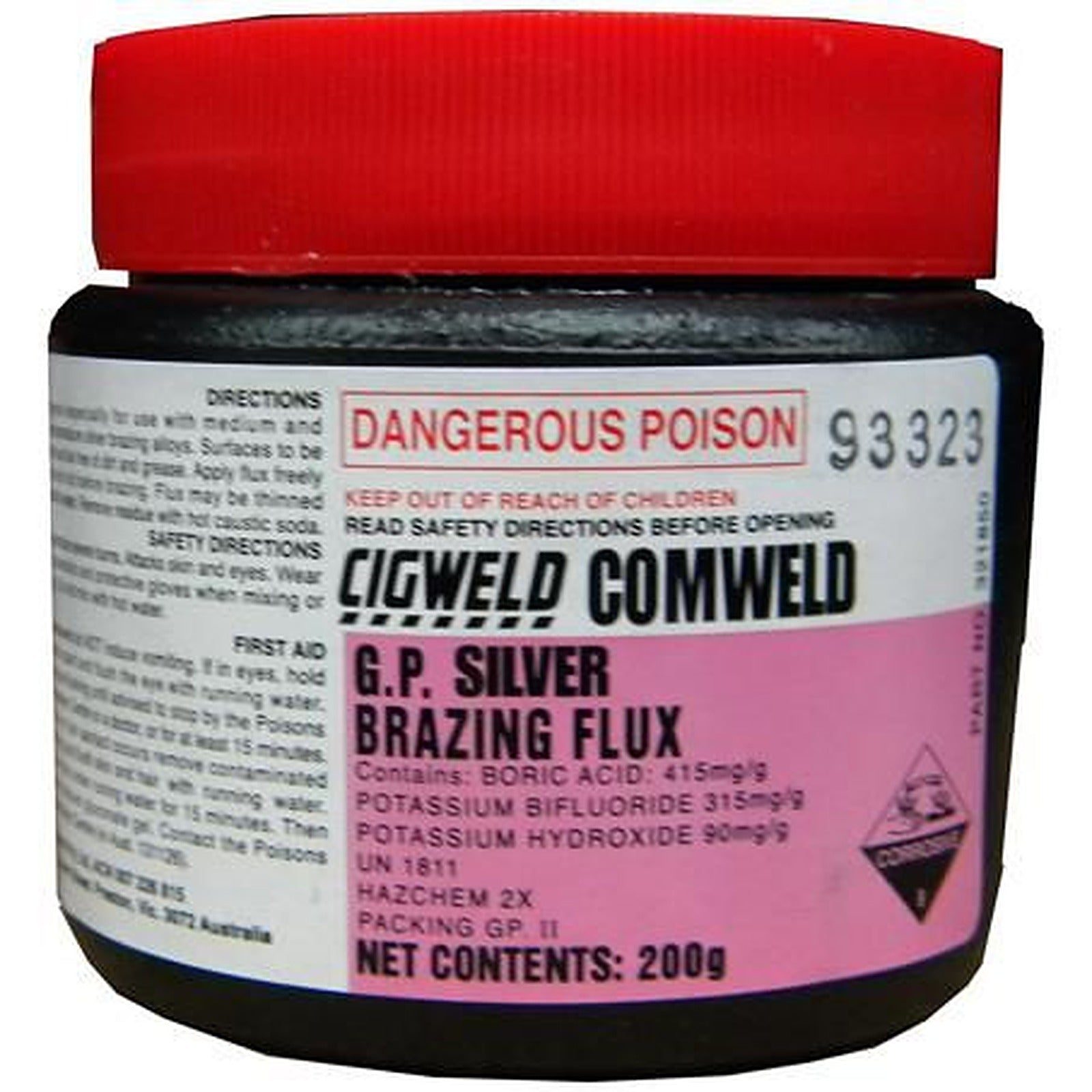 Cigweld Comweld GP SBA Flux Silver Brazing General Purpose 200g 321850