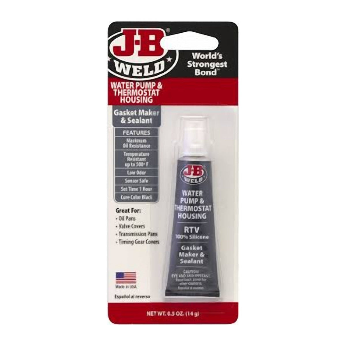 JB Weld 32507 Water Pump & Thermostat Housing RTV Silicone 14ml