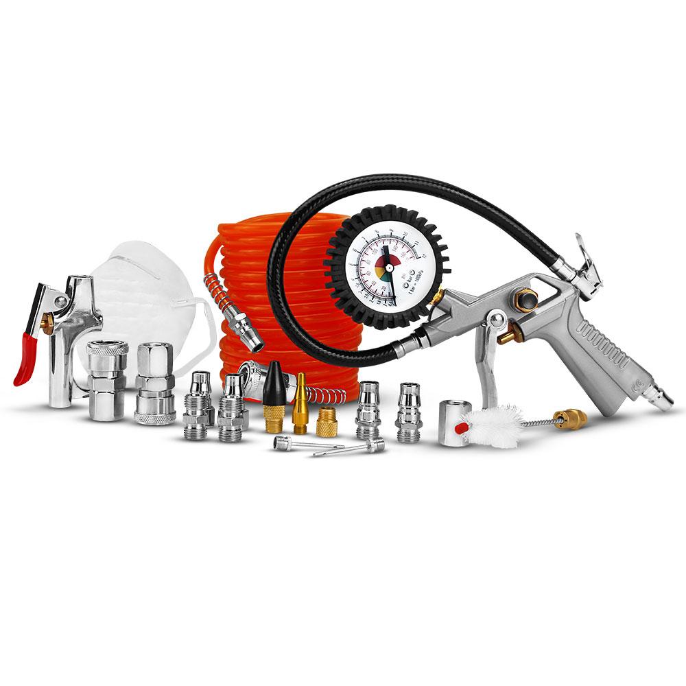 Chicago Air CA17AT 17pce 1/4" x 5m Air Hose Tyre Inflator Kit