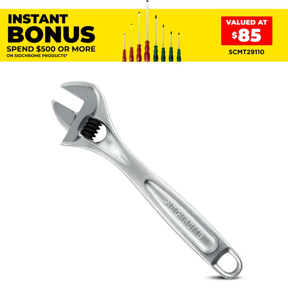 Sidchrome SCMT25154 300mm (12") Adjustable Wrench