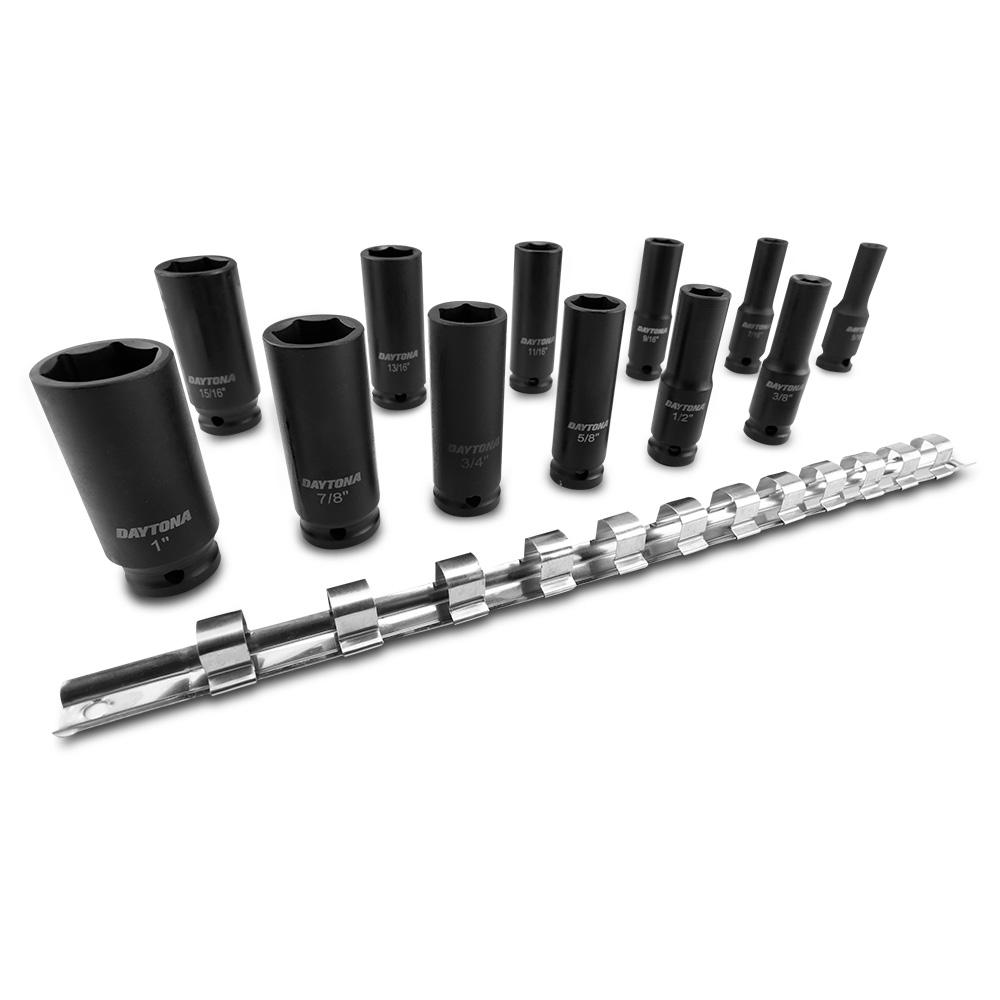 Daytona DDSAES 12pce 1/2” Drive Deep Impact 5/16"-1" Imperial Socket Set