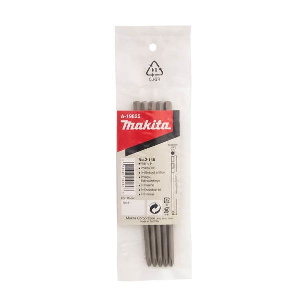 MAKITA PH2 x 146mm Collated Screwdriver Bit - 5 Piece A19825