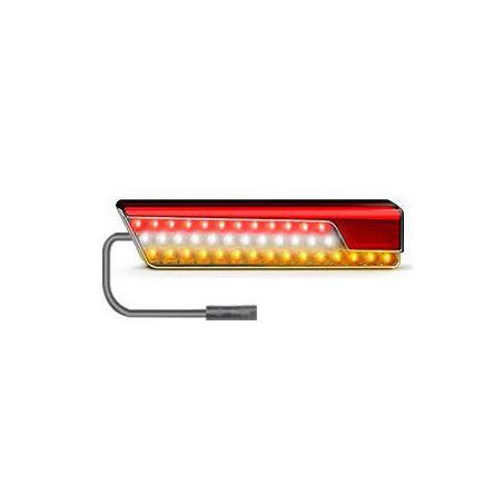 LED Autolamps Rear Combination Tail Light LHS with Sequential Indicator — Black