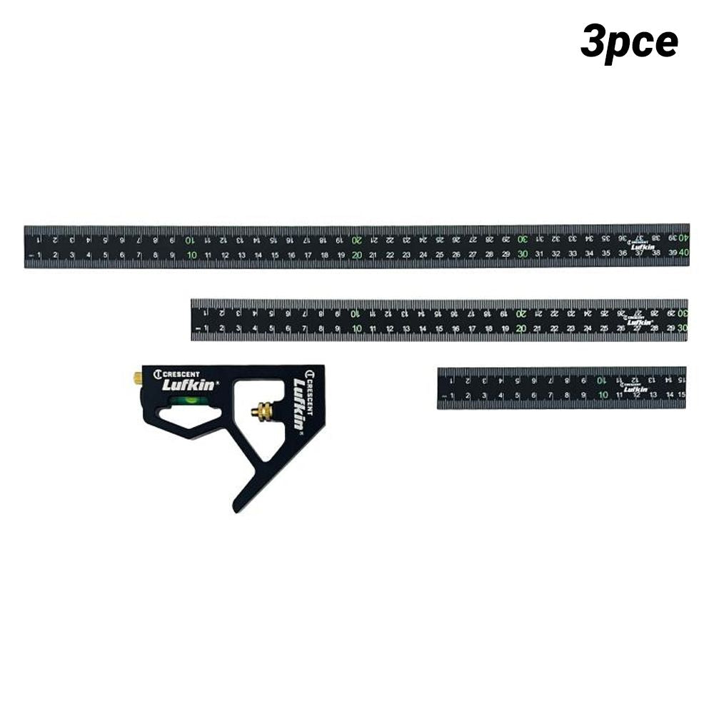 Crescent LCS3PCNE 3pce 150mm, 300mm 400mm Nite Eye Combination Square Set