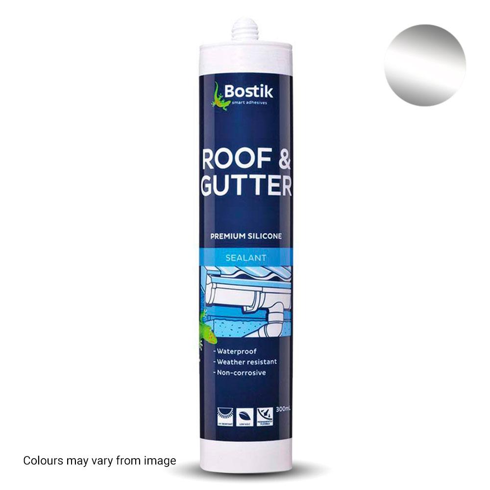 Bostik 30800828 300ml Roof and Gutter Silicone Sealant - Translucent