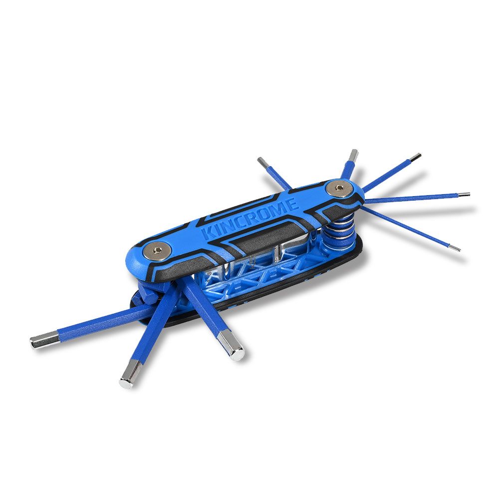 Kincrome K5390 8pce Folding Hex Key Set Imperial - Blue