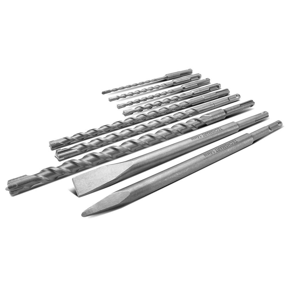 Techsmart TECSDS9PCE 9pce SDS Plus Drill Bits Value Pack