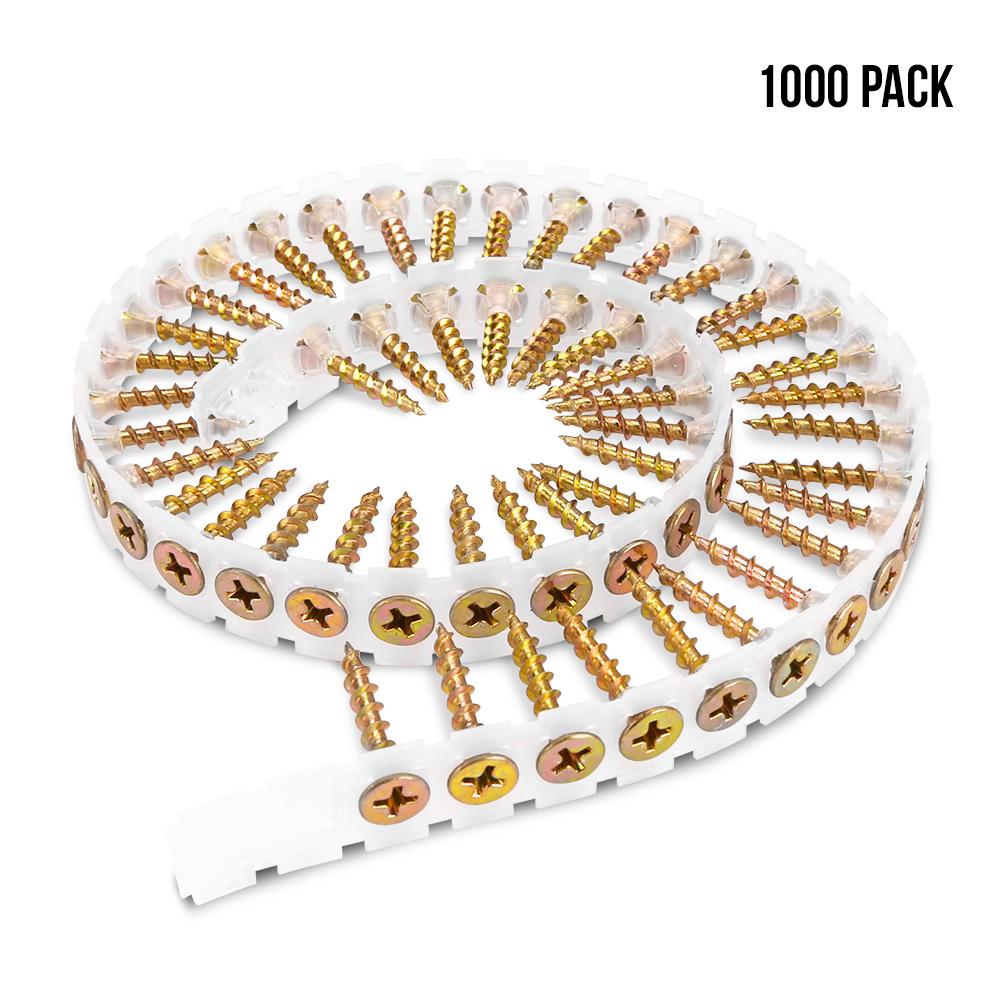 Xtorque XCH25 6G - 9TPI x 25mm Collated Coarse Thread Screws - 1000pcs
