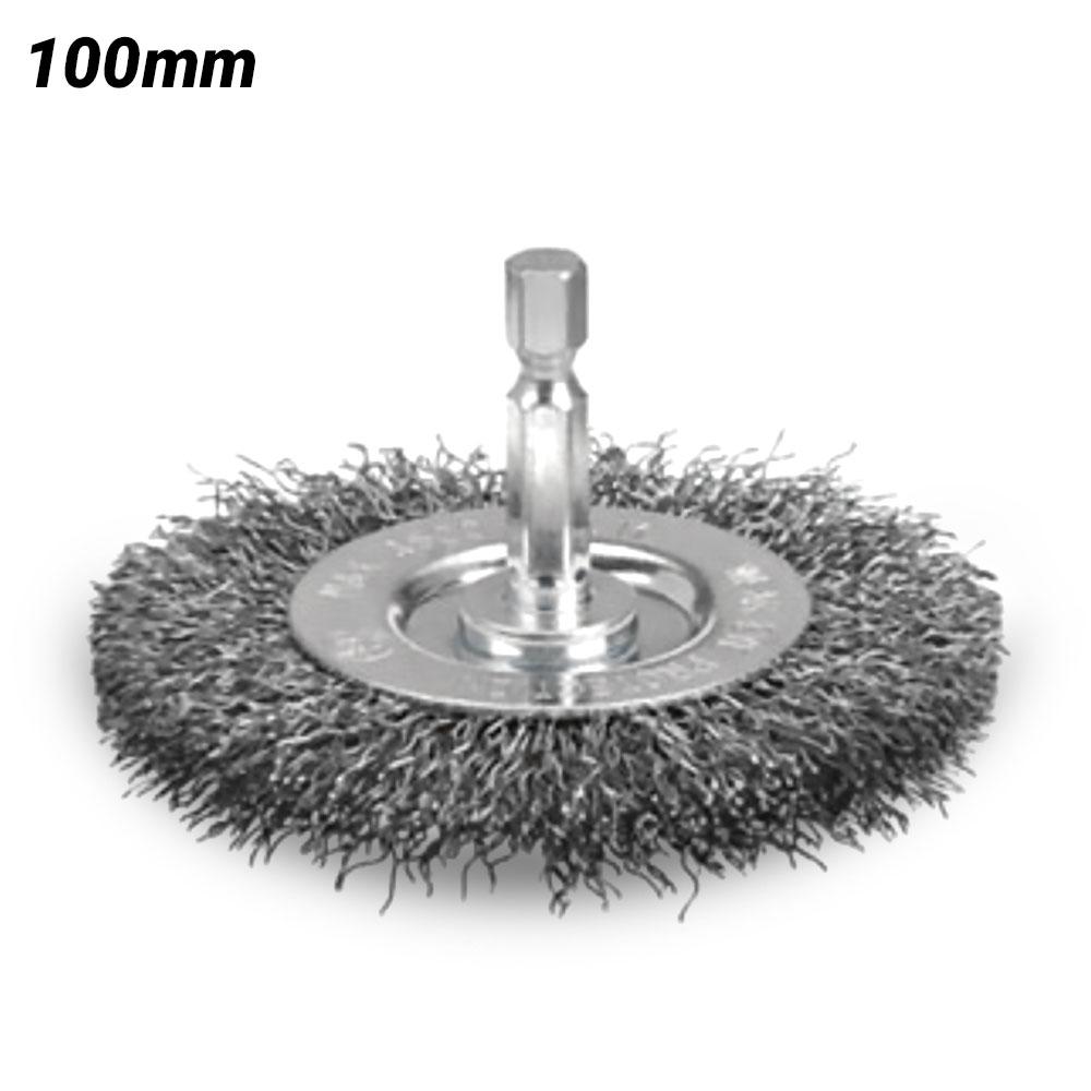 Bordo 5132-100S 100mm Steel Crimp Wire Wheel Brush with Hex Shank