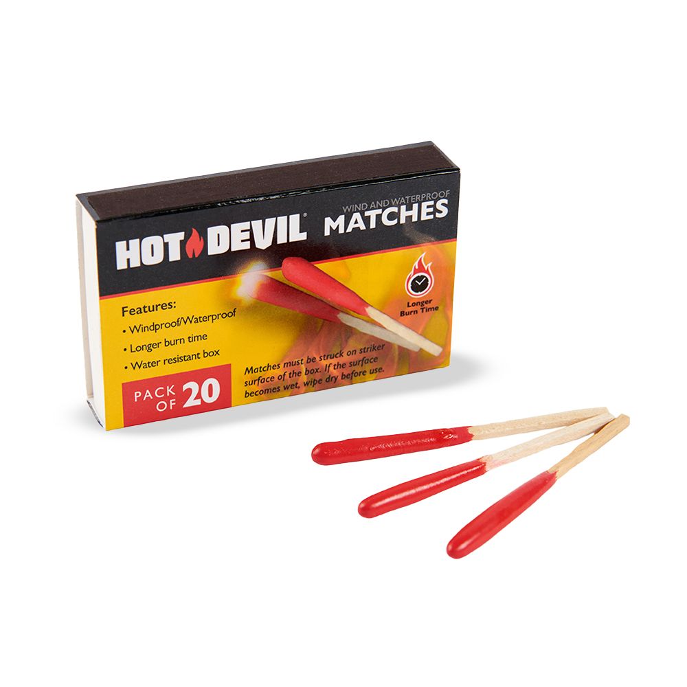 Hot Devil HDFW20 20-Pack Windproof / Waterproof Matches