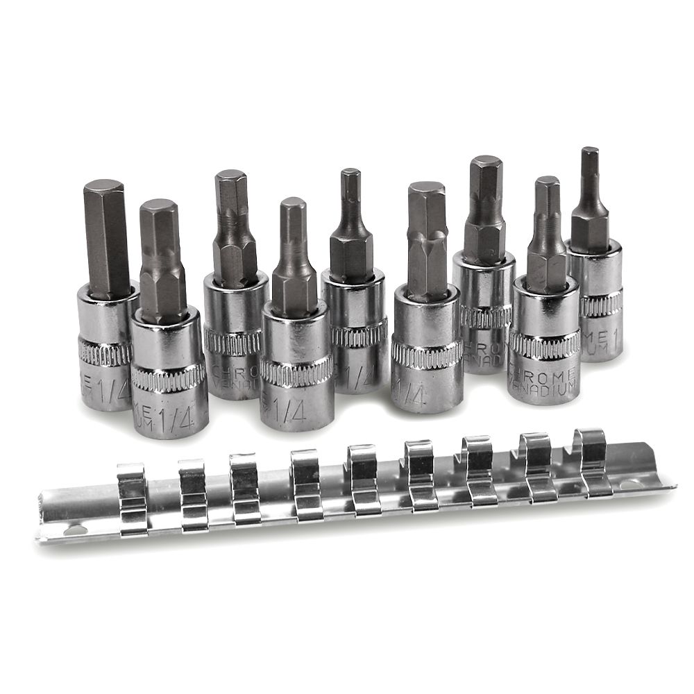 Daytona D914MSIS 9pce 1/4" Drive Metric/SAE 3-6mm and 1/8"-1/4" In-Hex Socket Set