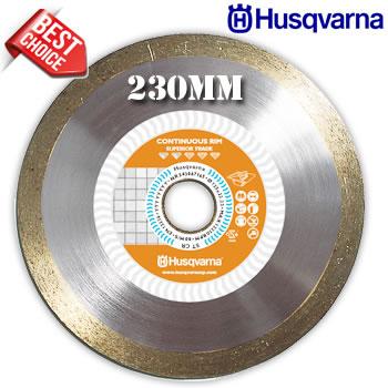 Husqvarna 585421706 230mm (9") Continuous Rim Superior Trade Series Diamond Blade