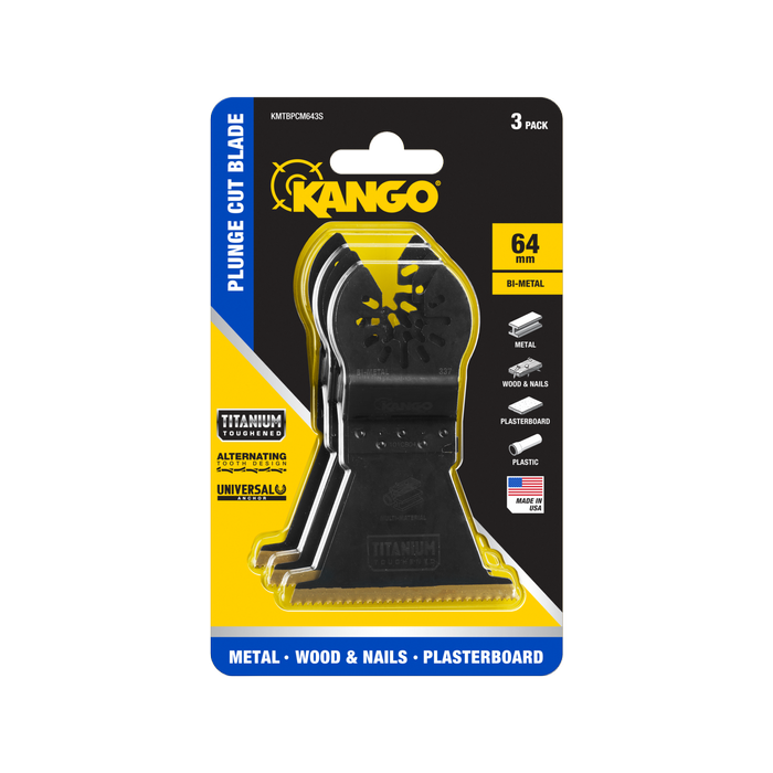 Kango 64mm Bi-Metal Plunge Cut Multi Tool Blade 3 Pack