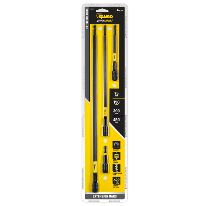 Kango 75 - 450mm 4 Piece Hypertorque Impact Extension Bar Set
